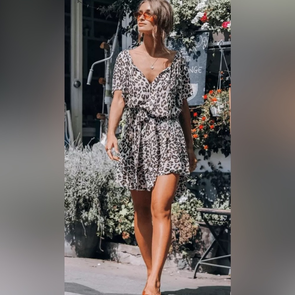 Firm Price! Spell & The Gypsy Collective Bodhi Leopard Mini Dress